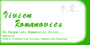 vivien romanovics business card